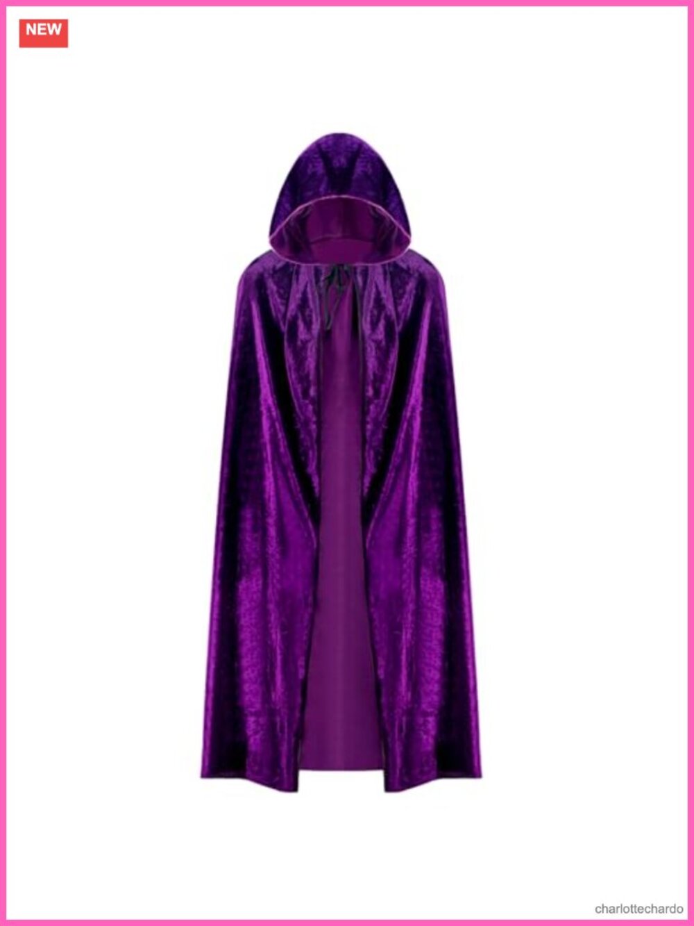 KAKU NANU Hooded Velvet Cloak Cape Halloween Vampire Wizard Cosplay
